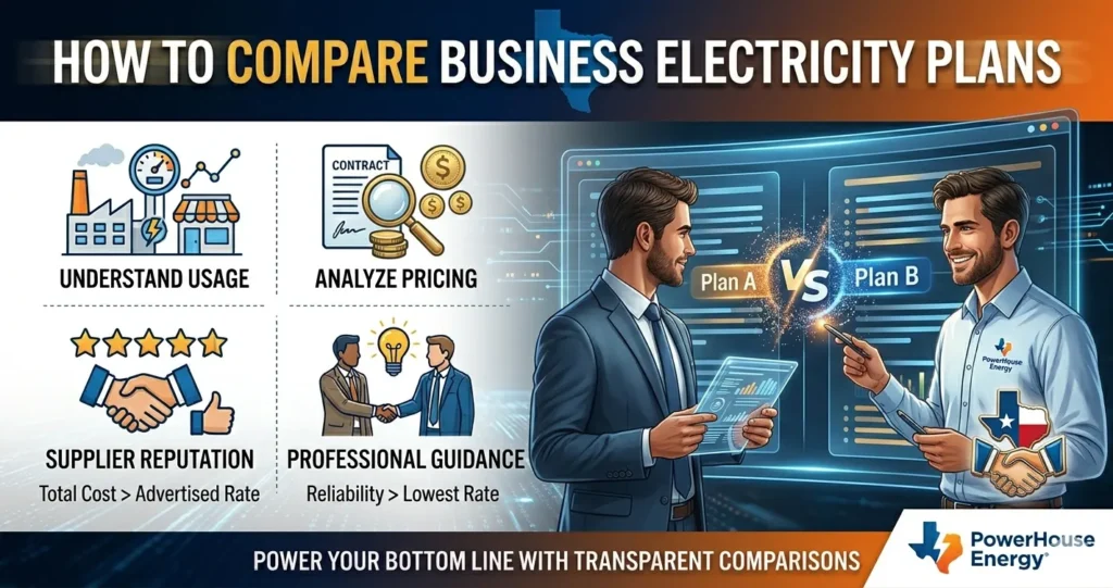How to Compare Business Electricity Plans